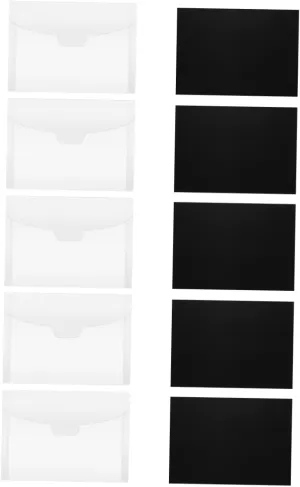 1 Die Cut Storage Pouches Clear Plastic Template Bags with Sheet for Stencil Organization and Craft Supplies Storage
