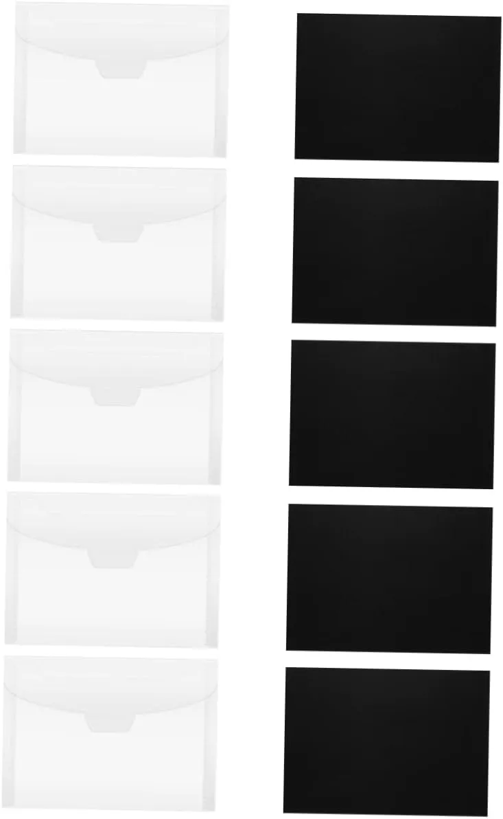 1 Die Cut Storage Pouches Clear Plastic Template Bags with Sheet for Stencil Organization and Craft Supplies Storage