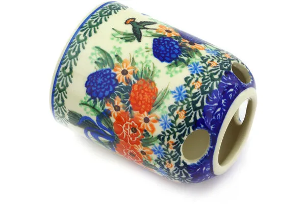 4" Toothbrush Holder - Hummingbird Bouquet