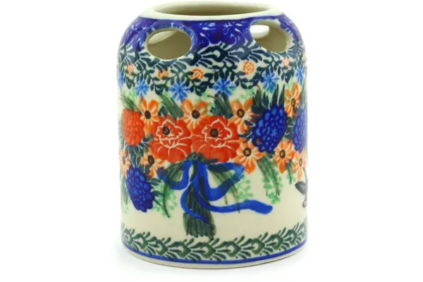 4" Toothbrush Holder - Hummingbird Bouquet