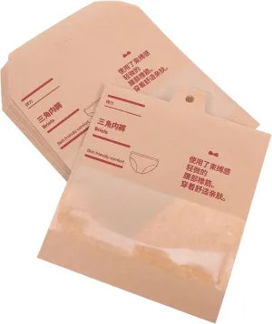 50 Paper Underwear Packaging Bags Sealed Travel Clothes Storage Bags for Socks Men's and Women's 50pcs