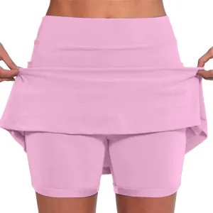 aihihe Golf Skirts for Women Tummy Control Long Womens Biker Shorts with Pockets Running Shorts Men 5 inch