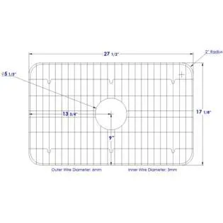 ALFI GR510 Solid Stainless Steel Kitchen Sink Grid