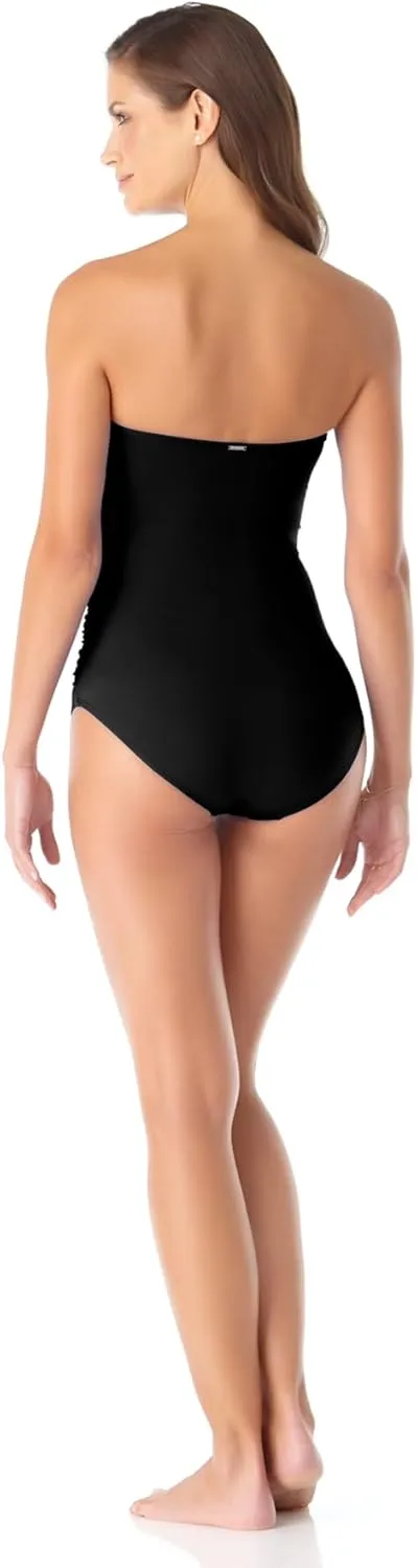 Anne Cole Women's Twist Front Shirred One Piece Swimsuit