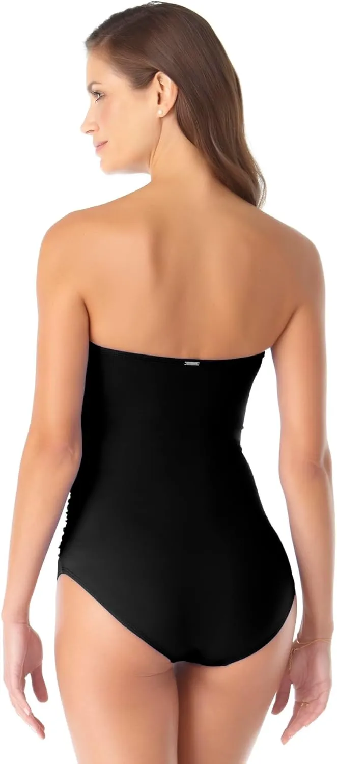 Anne Cole Women's Twist Front Shirred One Piece Swimsuit