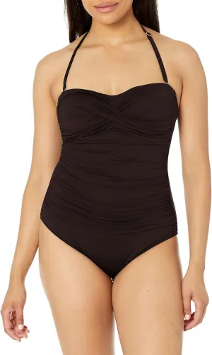Anne Cole Women's Twist Front Shirred One Piece Swimsuit