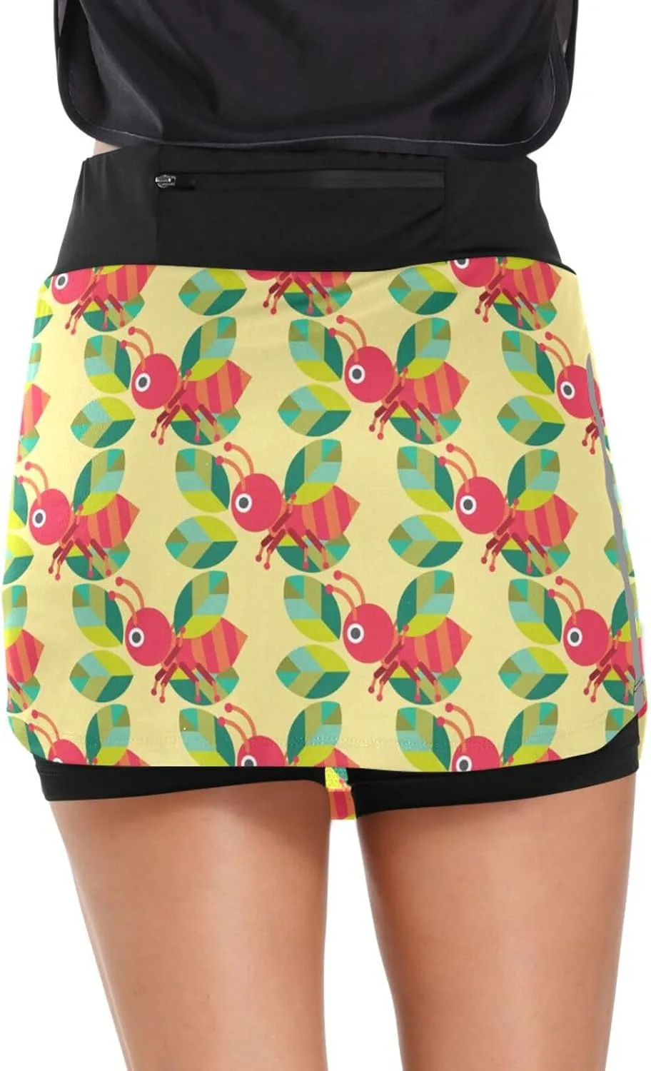 Ant with Leaf Women's Active Performance Skort Lightweight Skirt for Running Tennis Golf Workout Sports