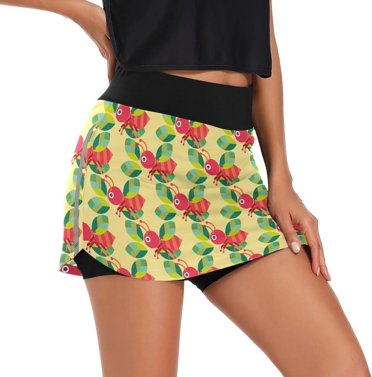Ant with Leaf Women's Active Performance Skort Lightweight Skirt for Running Tennis Golf Workout Sports