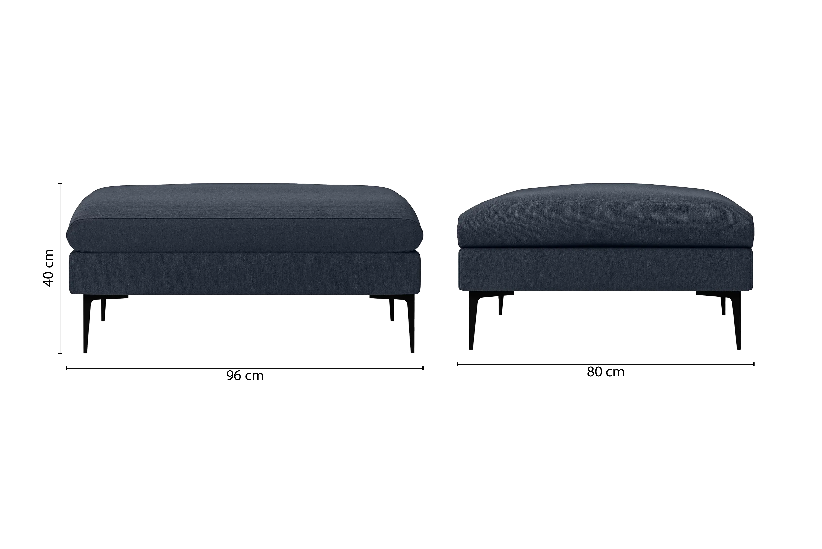 Aprilia Ottoman Dark Blue Linen Fabric