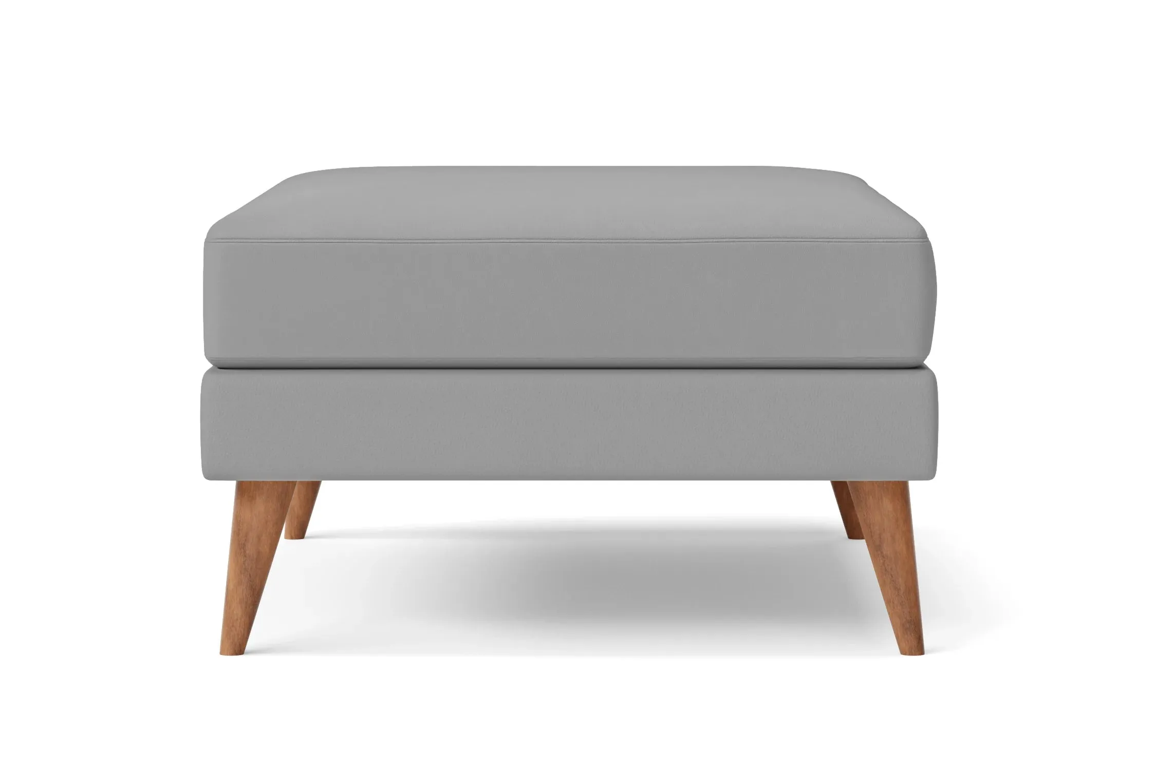 Aquila Ottoman Grey Leather