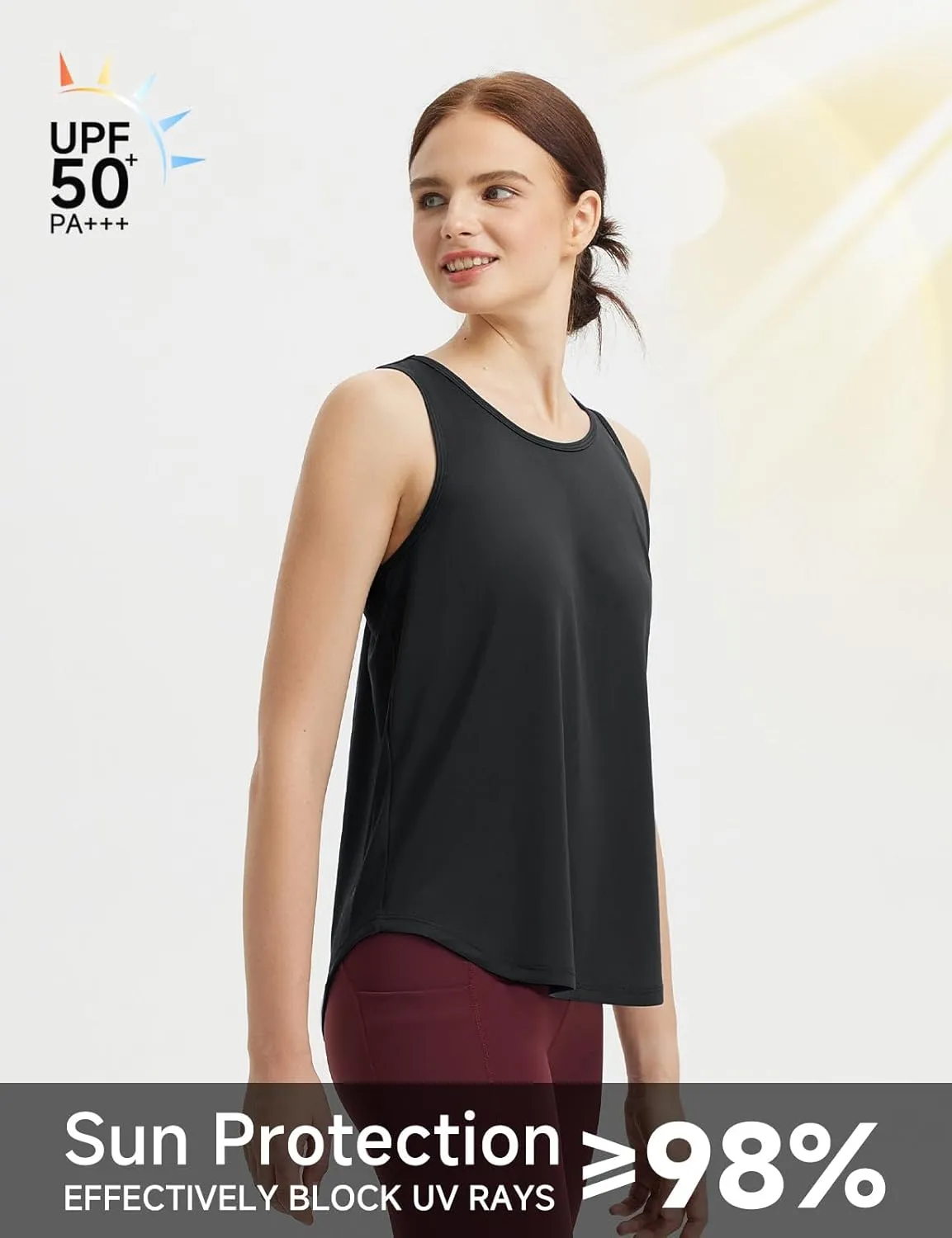 baleaf Women's Workout Tops Racerback Sleeveless Running Athletic Tank Tops Quick Dry Shirts for Sports Gym Exercise