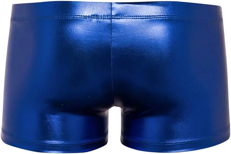 BaronHong Men's Drawstring Sexy Swim Underwear Briefs Shiny Board Shorts Stretchy Swimsuit Boyshorts
