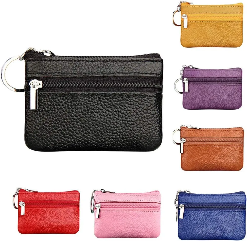 Beach Tote Bag Pouch Leather Women's Purse Zipper Wallet Small Key Mini Ring With Purse For Outdoor Beach Travel U