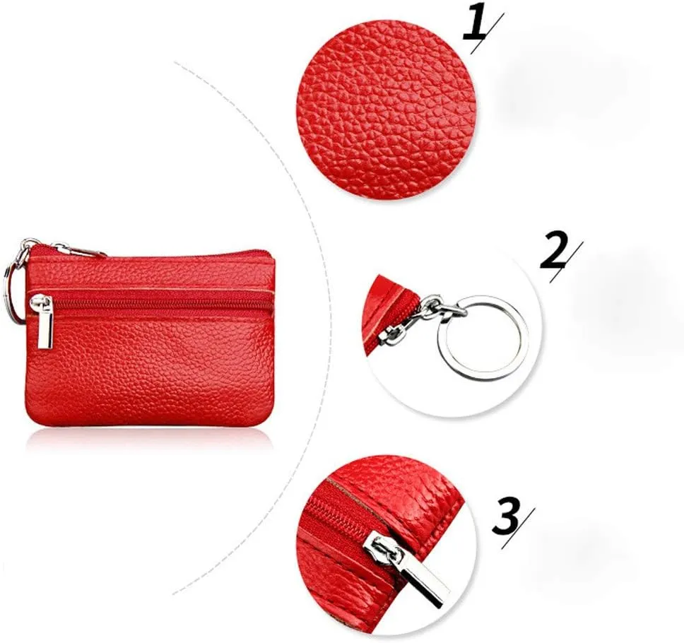 Beach Tote Bag Pouch Leather Women's Purse Zipper Wallet Small Key Mini Ring With Purse For Outdoor Beach Travel U