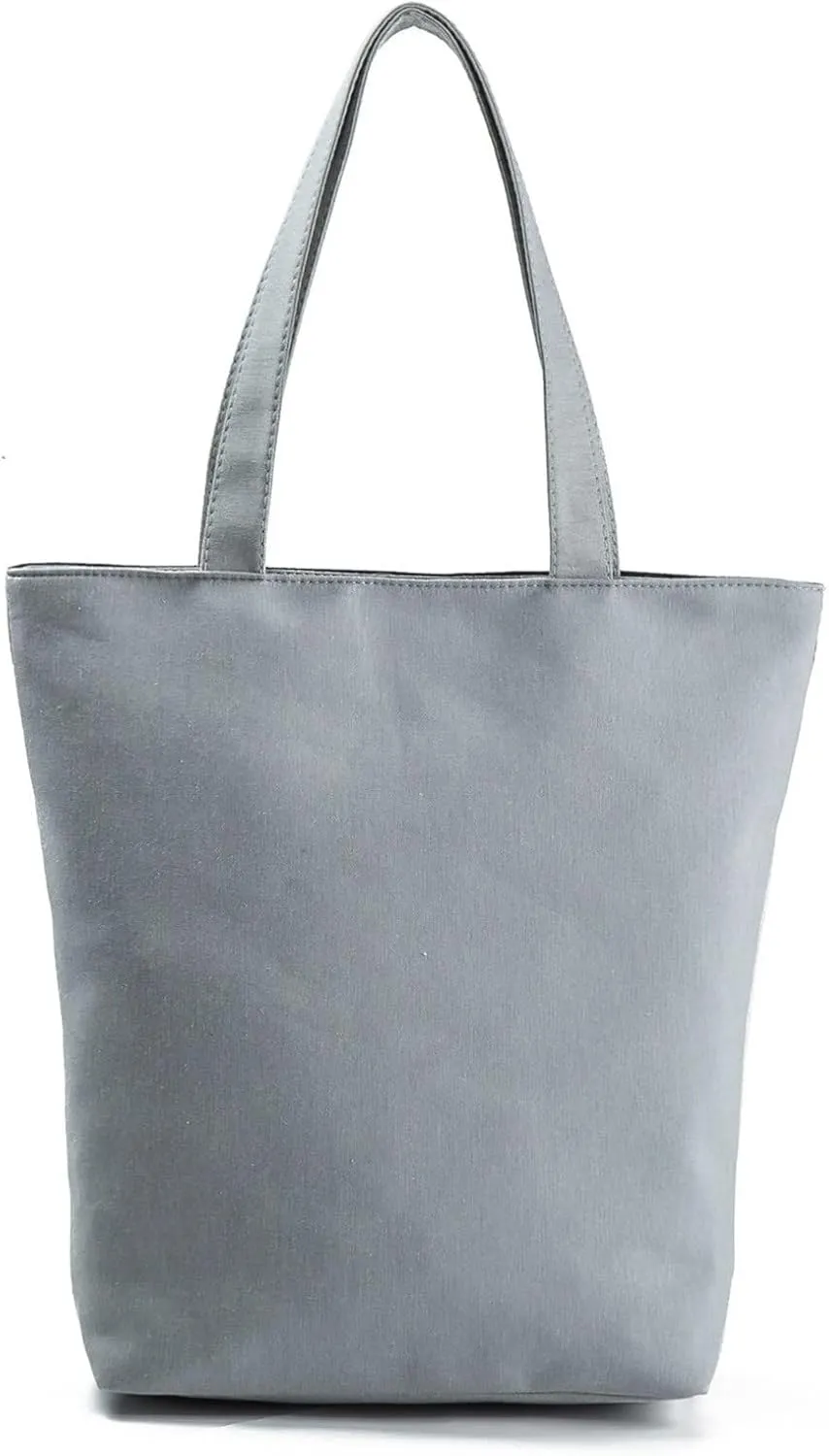 Beach Tote Bag Sunflower Printed Canvas Women's Casual Large Zippered Shoulder Bag For Outdoor Beach Travel Essential i