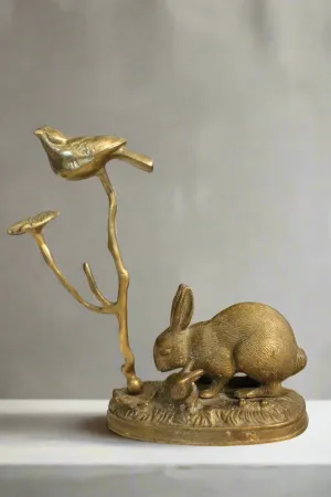 Beautiful Vintage Classy Animal Figurine  Brass Candle Stand cum Decor product