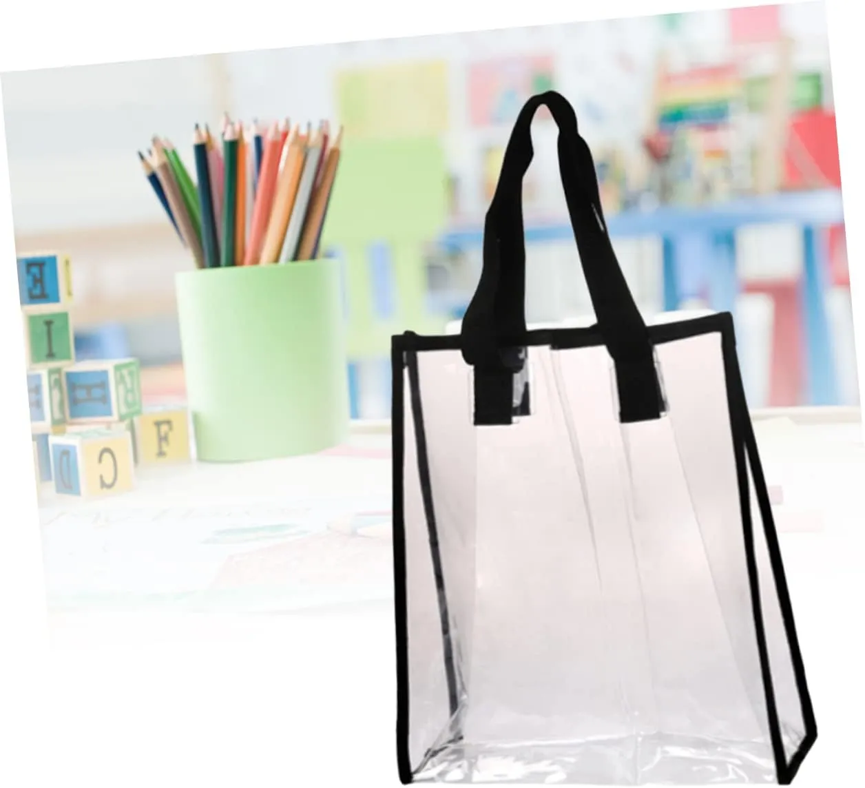 BESPORTBLE Clear Tote Bag for Women Spacious Transparent Handbag Stylish Shoulder Bag for Shopping and Work for