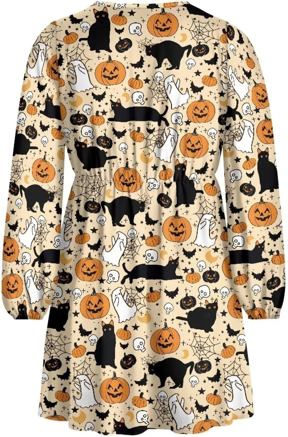 Biyejit Womens Casual Dress Fall Winter Long Sleeve Shift Tunic Dress Hide Belly Swing Mini Dress Plus Size S-2XL