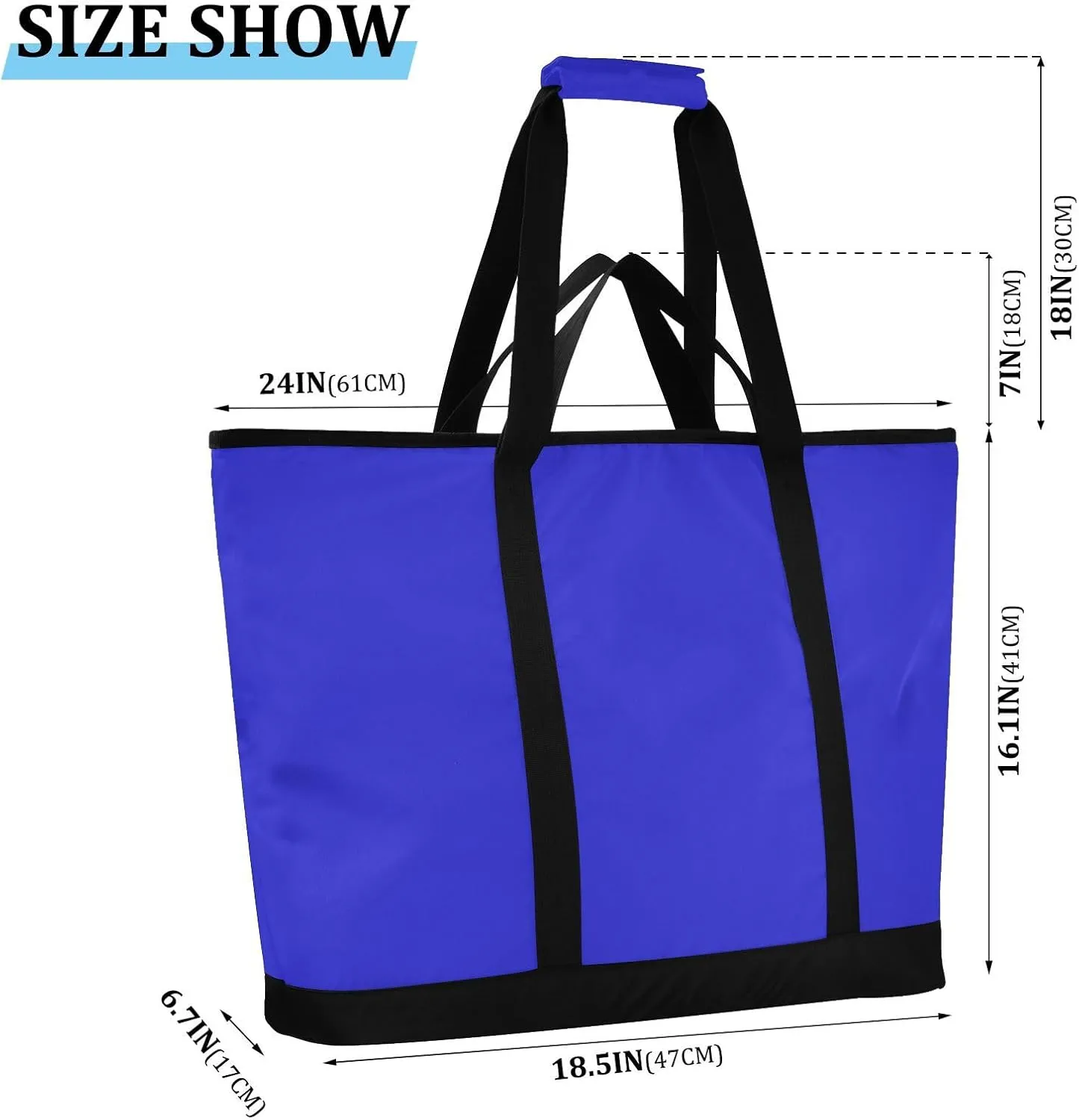 Blue Light Tote Bag for Women Reusable Grocery Bags Insulated Cooler Bag Totes Handbags Shopping Bags