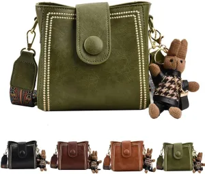 Bootara Bucket Bag, Bootara Women'S Vintage Bunny Charm Bucket Bag Convertible, Vintage Retro Small Water for Women