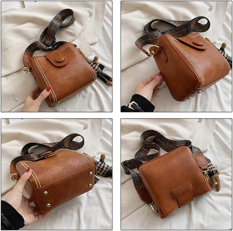 Bootara Bucket Bag, Bootara Women'S Vintage Bunny Charm Bucket Bag Convertible, Vintage Retro Small Water for Women