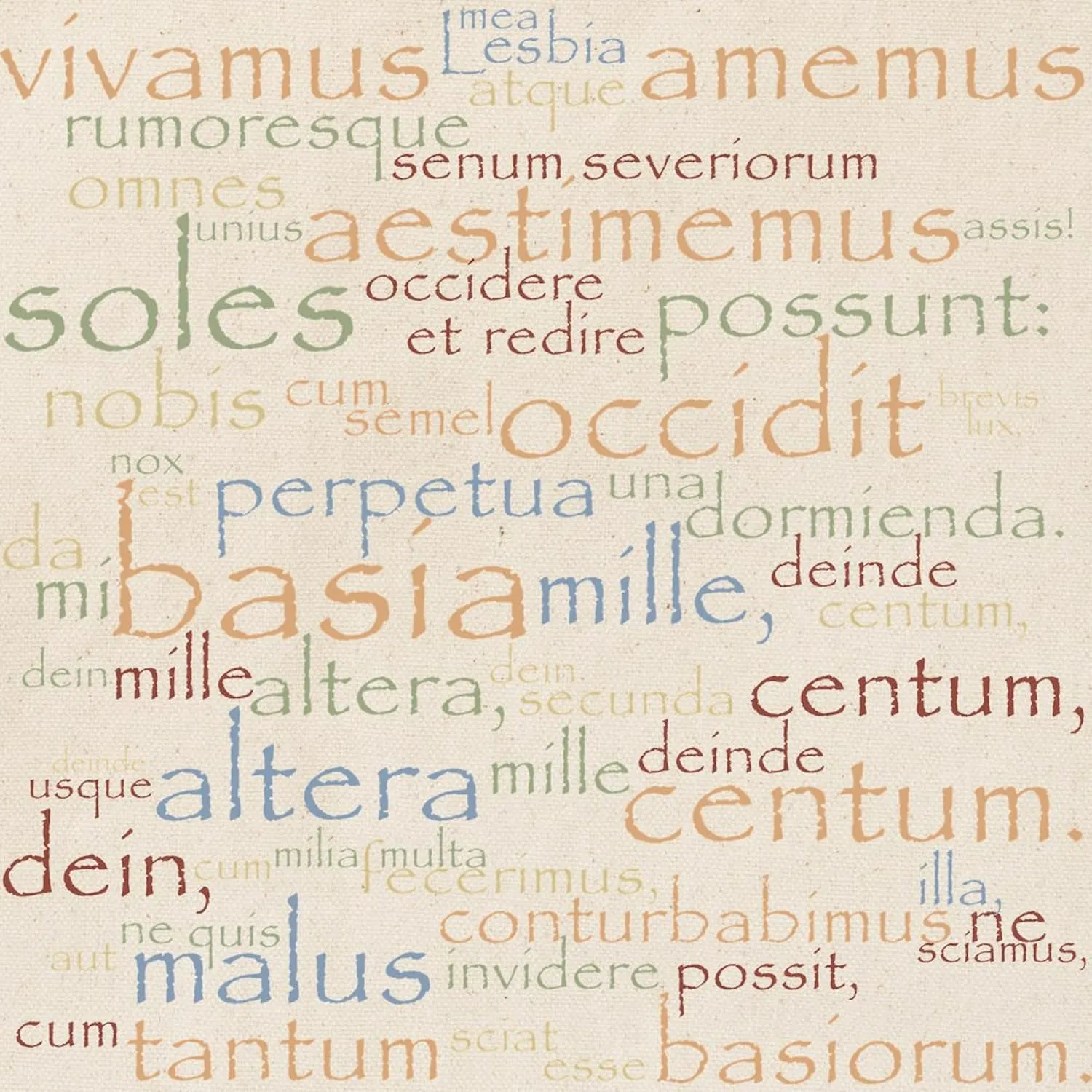 CafePress Catullus Ancient Colors Tote Bag Natural Canvas Tote Bag, Reusable Shopping Bag