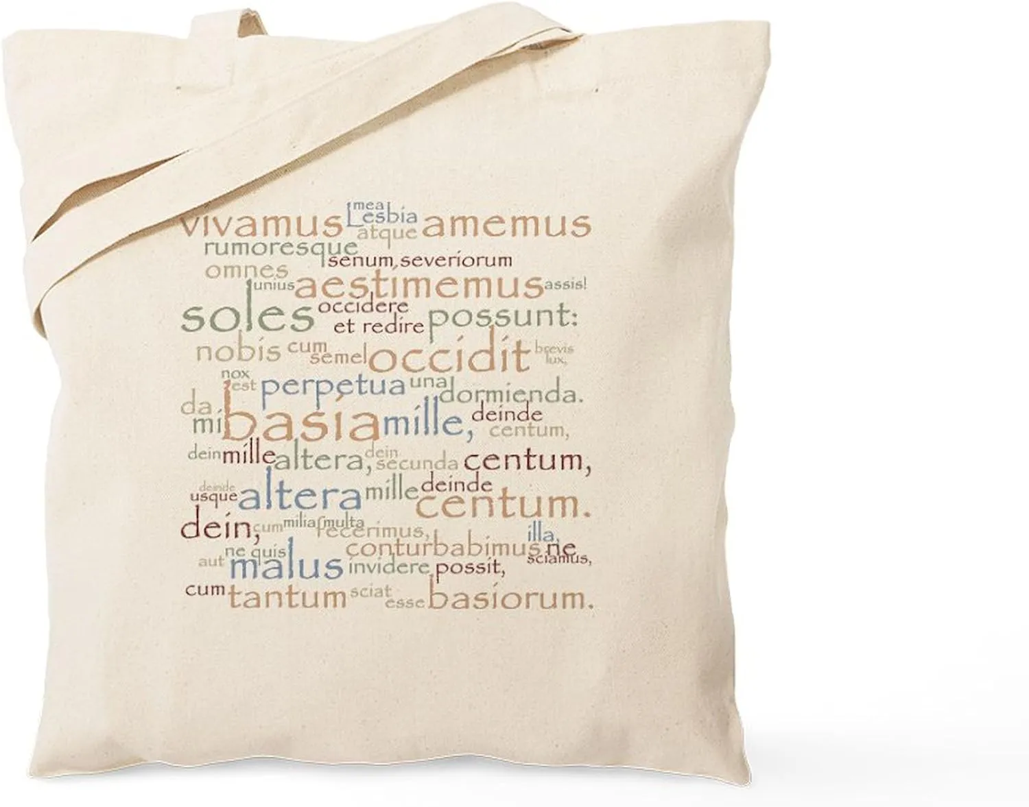 CafePress Catullus Ancient Colors Tote Bag Natural Canvas Tote Bag, Reusable Shopping Bag