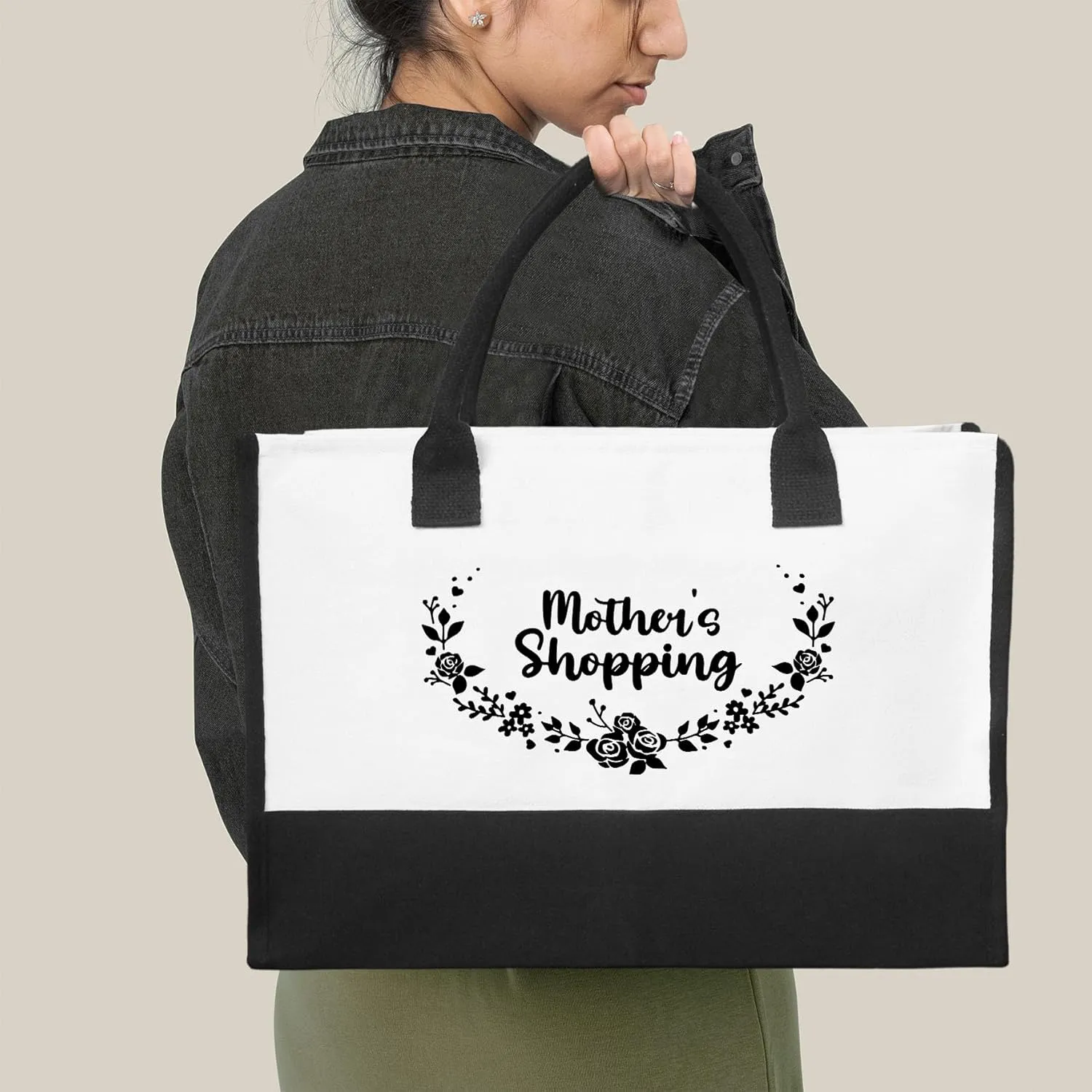 Canvas Tote Bag Canvas Beach Bag for,Shopping Bag,Mothers Day Christmas Birthday Gifts,Thoughtful Gifts.
