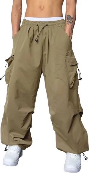 Cargo Pant for Men Casual Work Pant Elasticated Waist Lightweight Outdoor Pants with Pockets