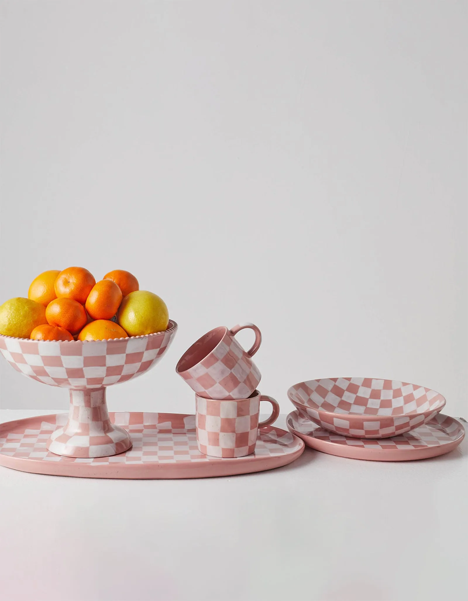 Checkered Plate Set - Pink