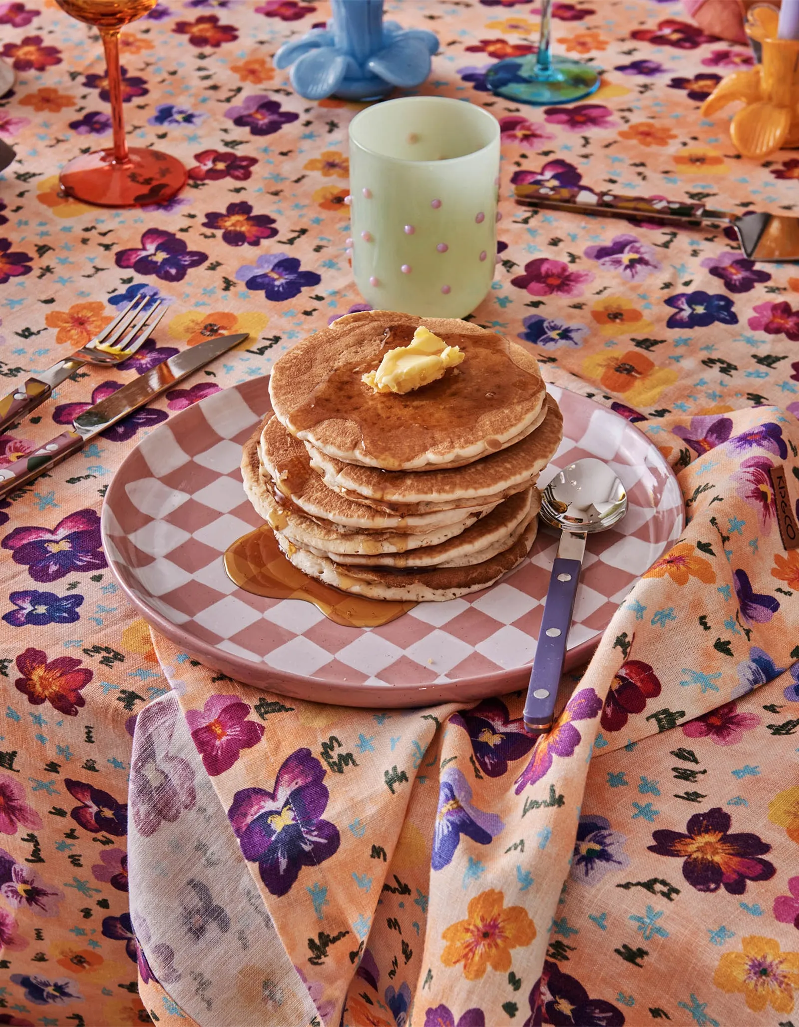 Checkered Plate Set - Pink