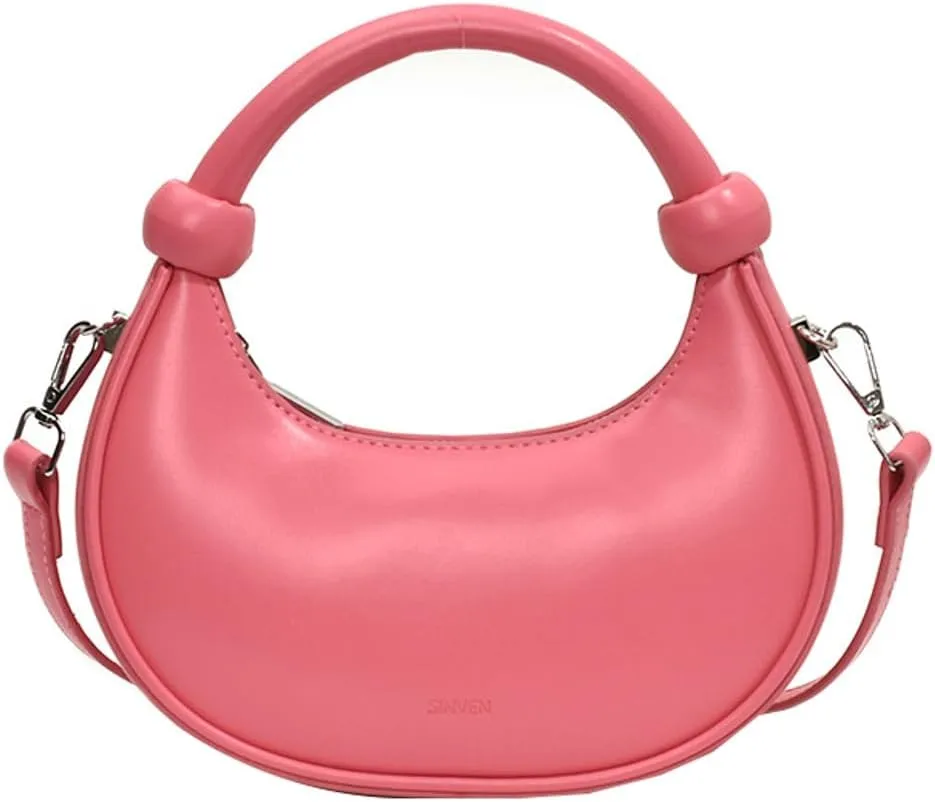 Crescent Purses for Women Cute Y2k Shoulder Crossbody Bag Small Dumpling Totes Handbag Vegan Leather Clutch Satchel