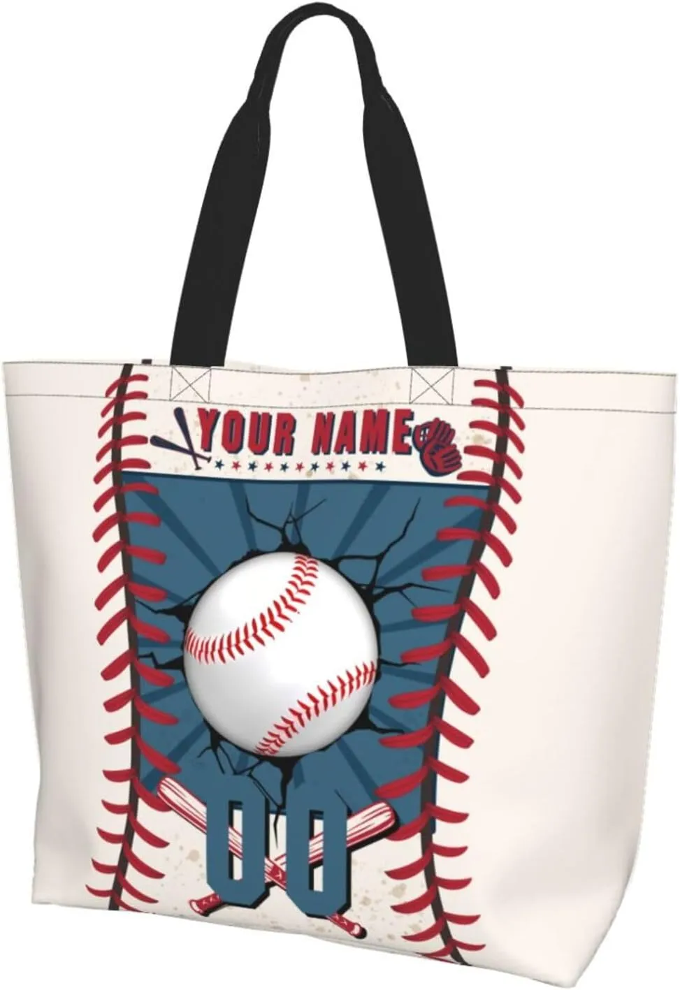 Custom Softball Tote Bag Shoulder Bag Softball Mom Handbag Shopping Bag Personalized Softball Mom Bag Tote Gifts For Women