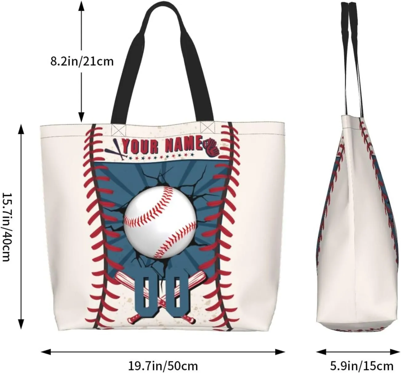 Custom Softball Tote Bag Shoulder Bag Softball Mom Handbag Shopping Bag Personalized Softball Mom Bag Tote Gifts For Women