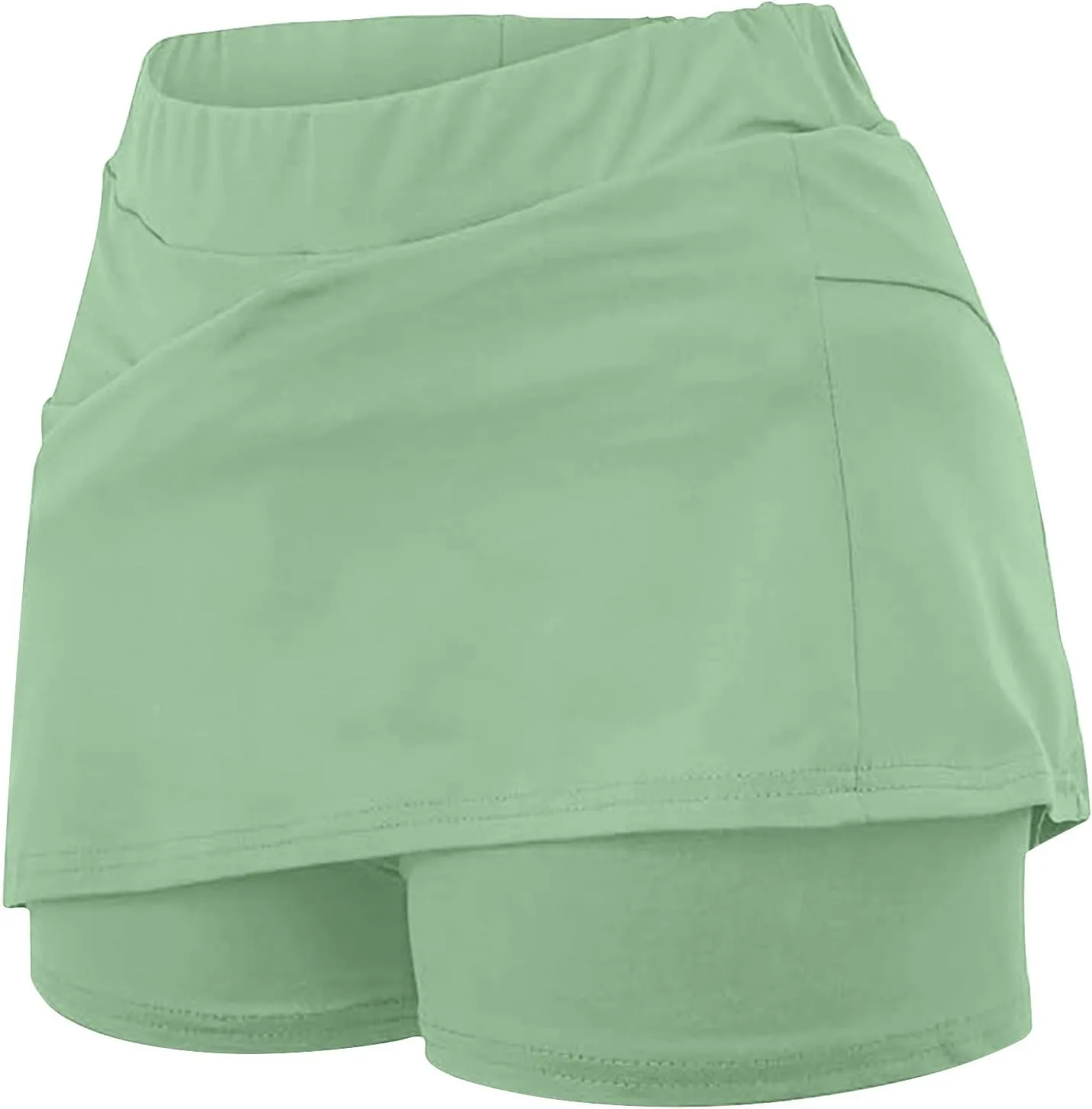 DDAPJ pyju Golf Skirts for Women Elastic High Waisted Athletic Skort Workout Casual Tennis Skirted Shorts for Teen Girls