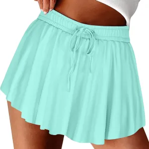 DDAPJ pyju Golf Skirts for Women Pleated Tennis Skirt Drawstring High Waisted Skort Inner Shorts Casual Athletic Mini Skirts