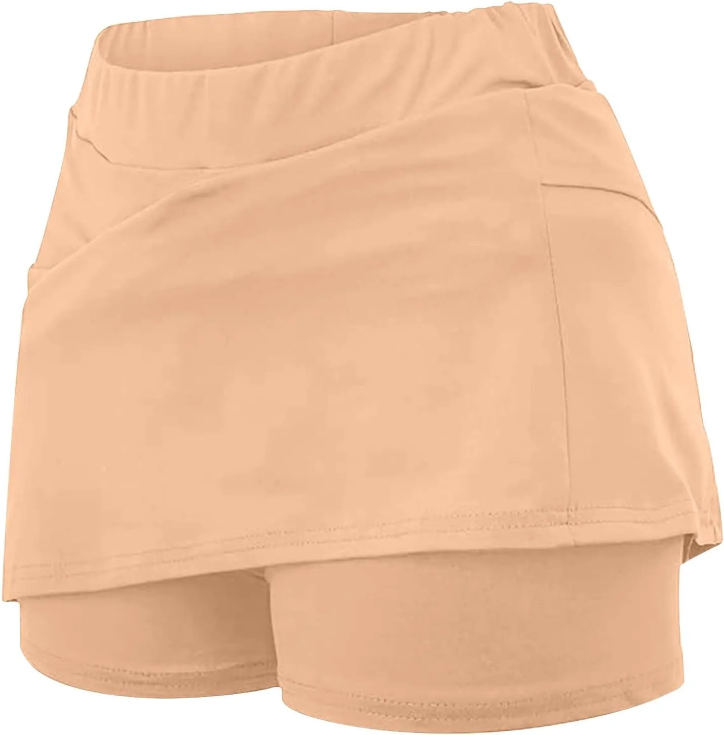 DDAPJ pyju Womens Summer Tennis Skirts with Shorts Underneath High Waisted Golf Inner Shorts Running Sports Pickleball Skorts