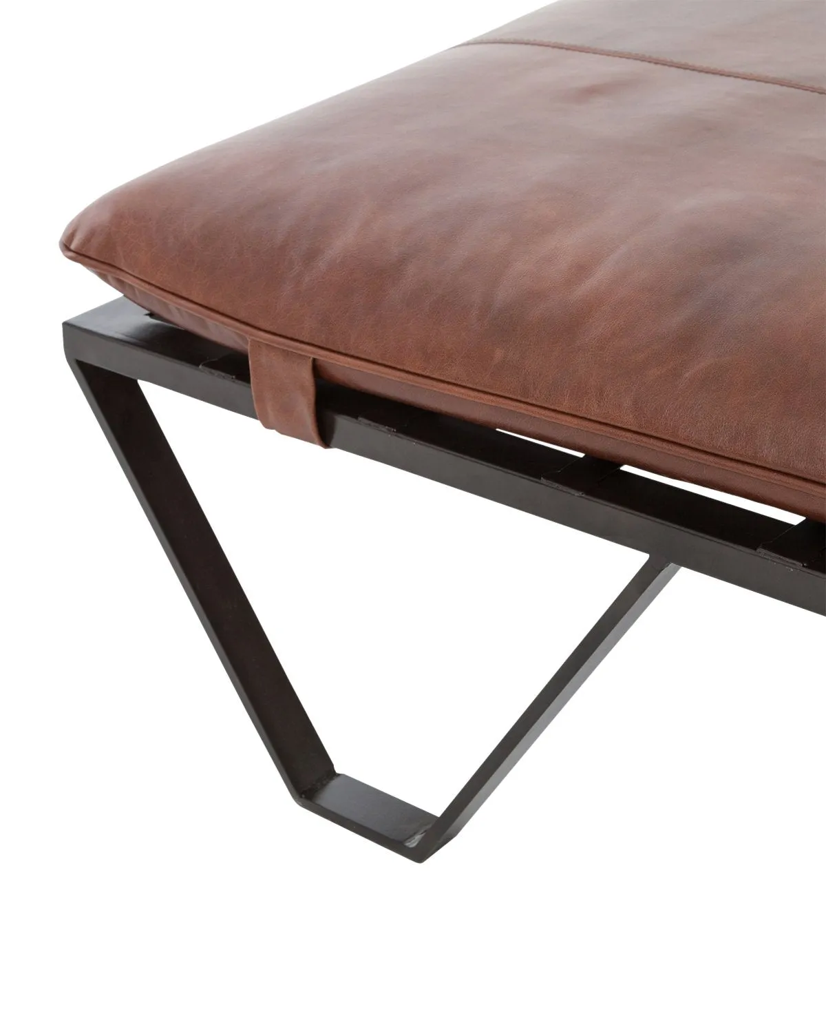 Drew Leather Ottoman