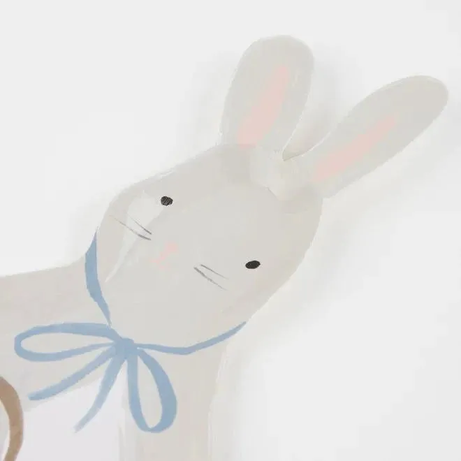 Easter Bunny With Basket Plates
