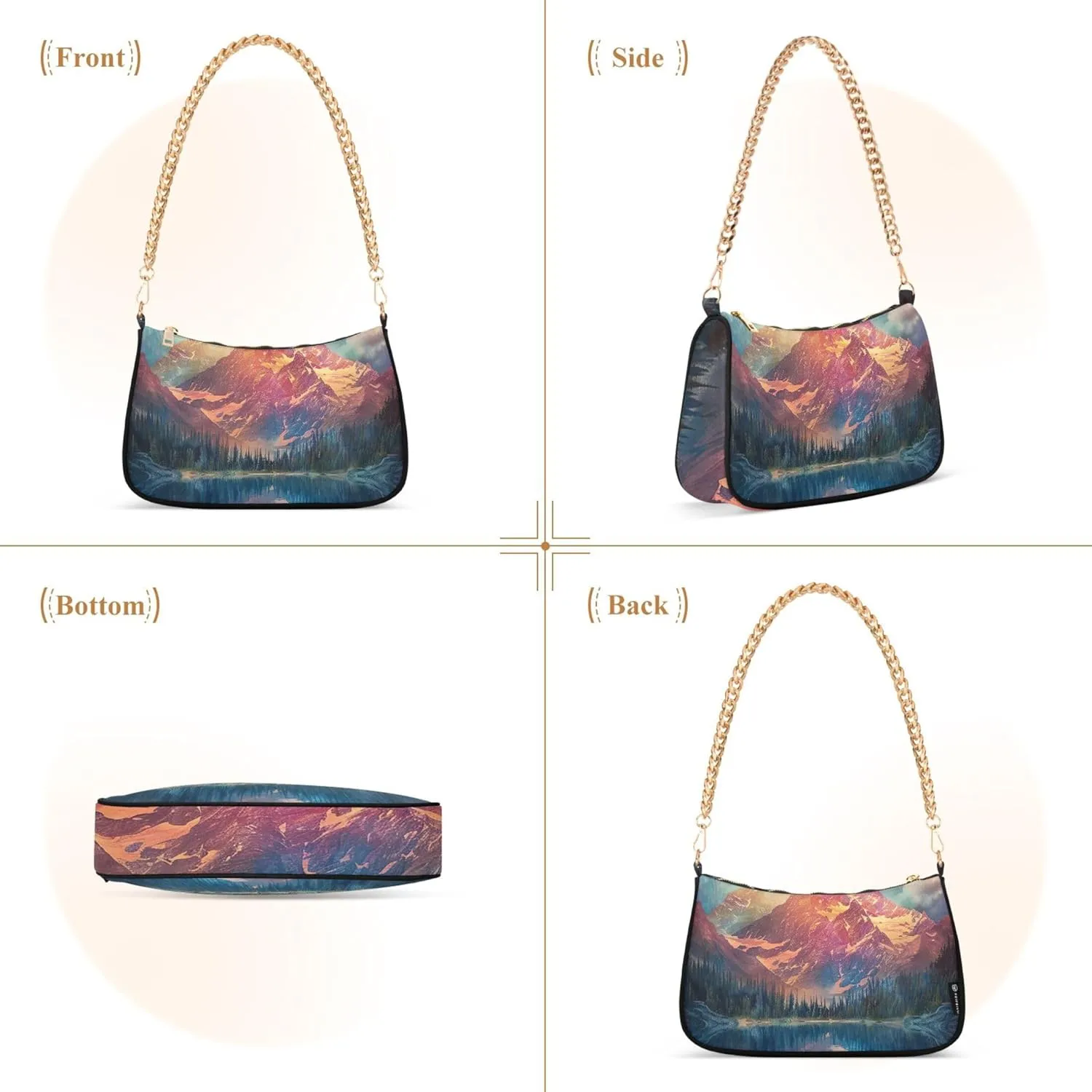 Easter Eggs Rabbit Meadow Cute Purses Women Hobo Party Purse Women Small Cute Handbags Cartoon Small Shoulder Bag