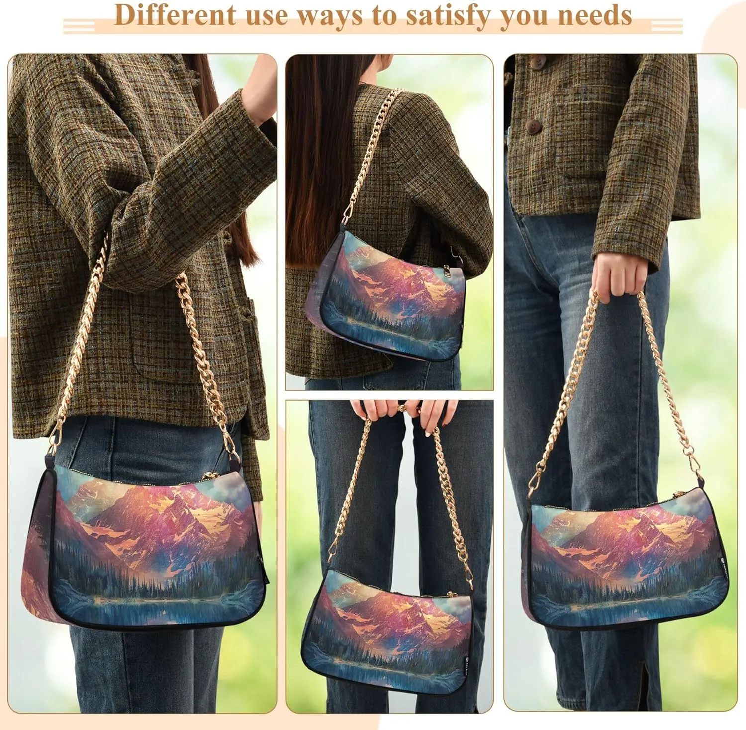 Easter Eggs Rabbit Meadow Cute Purses Women Hobo Party Purse Women Small Cute Handbags Cartoon Small Shoulder Bag