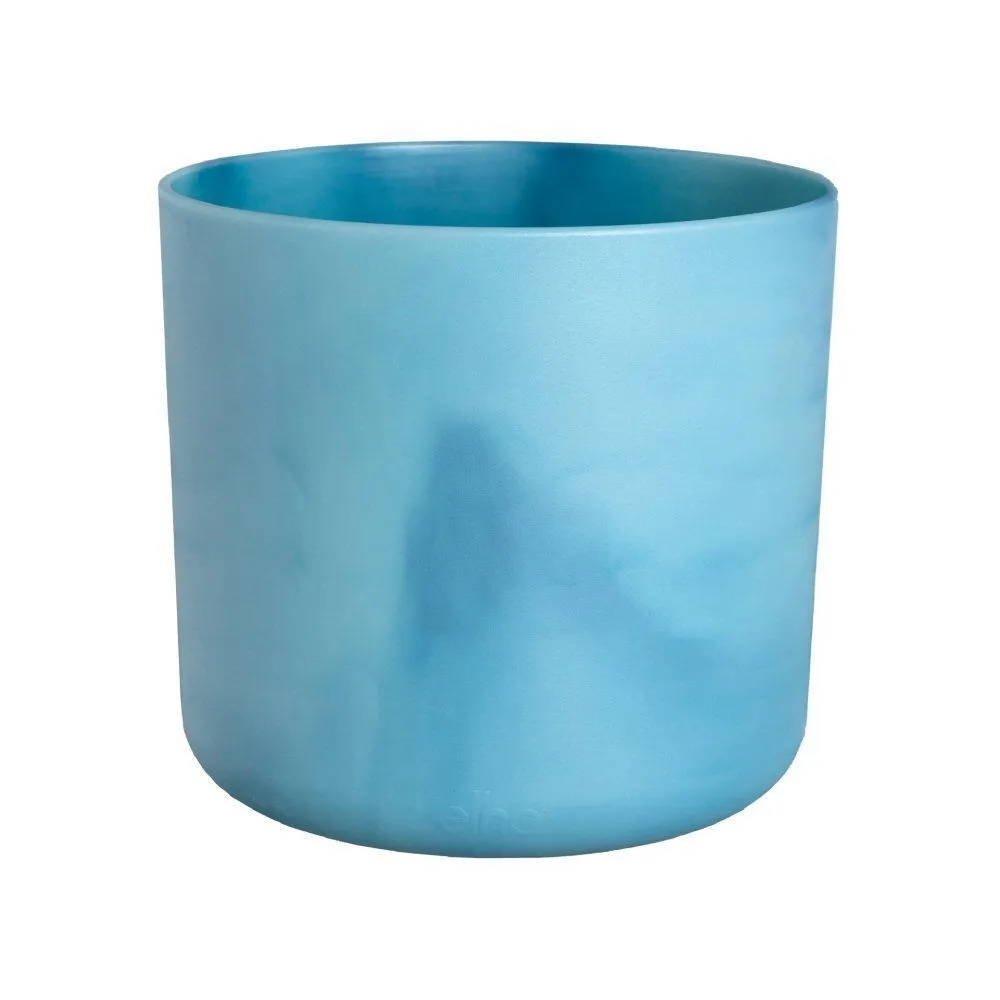 Elho Ocean Collection Atlantic Blue Recycled Waste Round Indoor Pot 18cm
