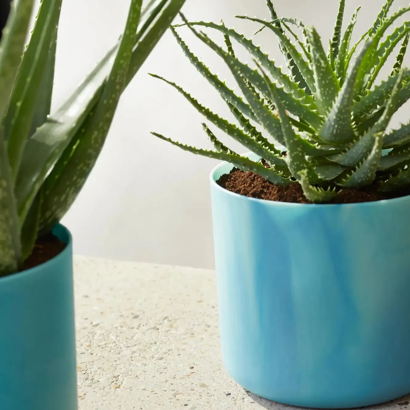 Elho Ocean Collection Atlantic Blue Recycled Waste Round Indoor Pot 18cm
