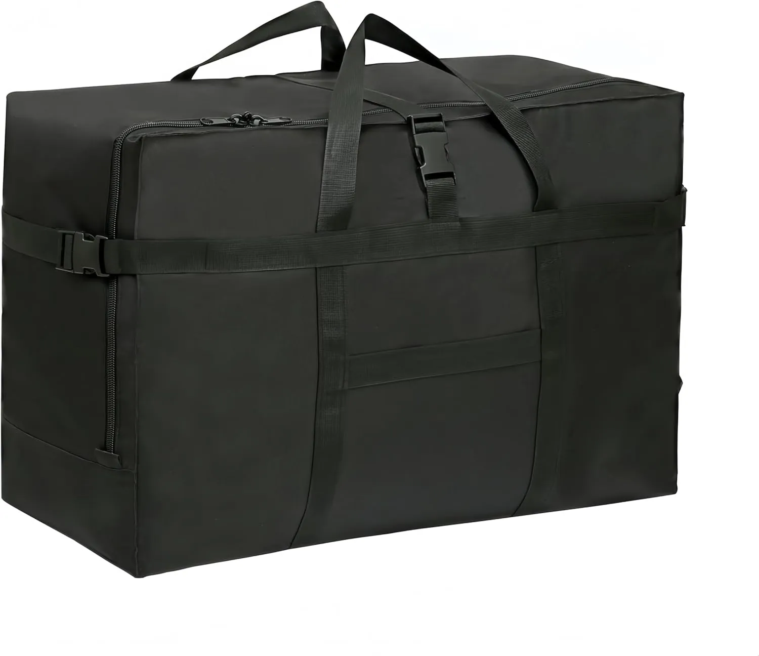 Extra Large Storage Duffle Bag for Travel Waterproof Carry on Weekend Overnight Storage Bag over Luggage for Camping, Movingshopping (120L-Black)