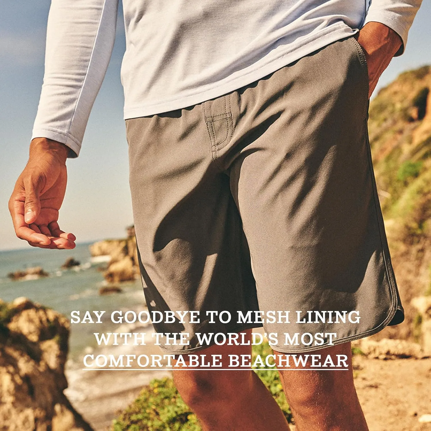 Fair Harbor The Anchor  Mens Swimsuits with BreezeKnit Liner, 8-inch Inseam  Anti- Chafe, Performance Swim Trunks