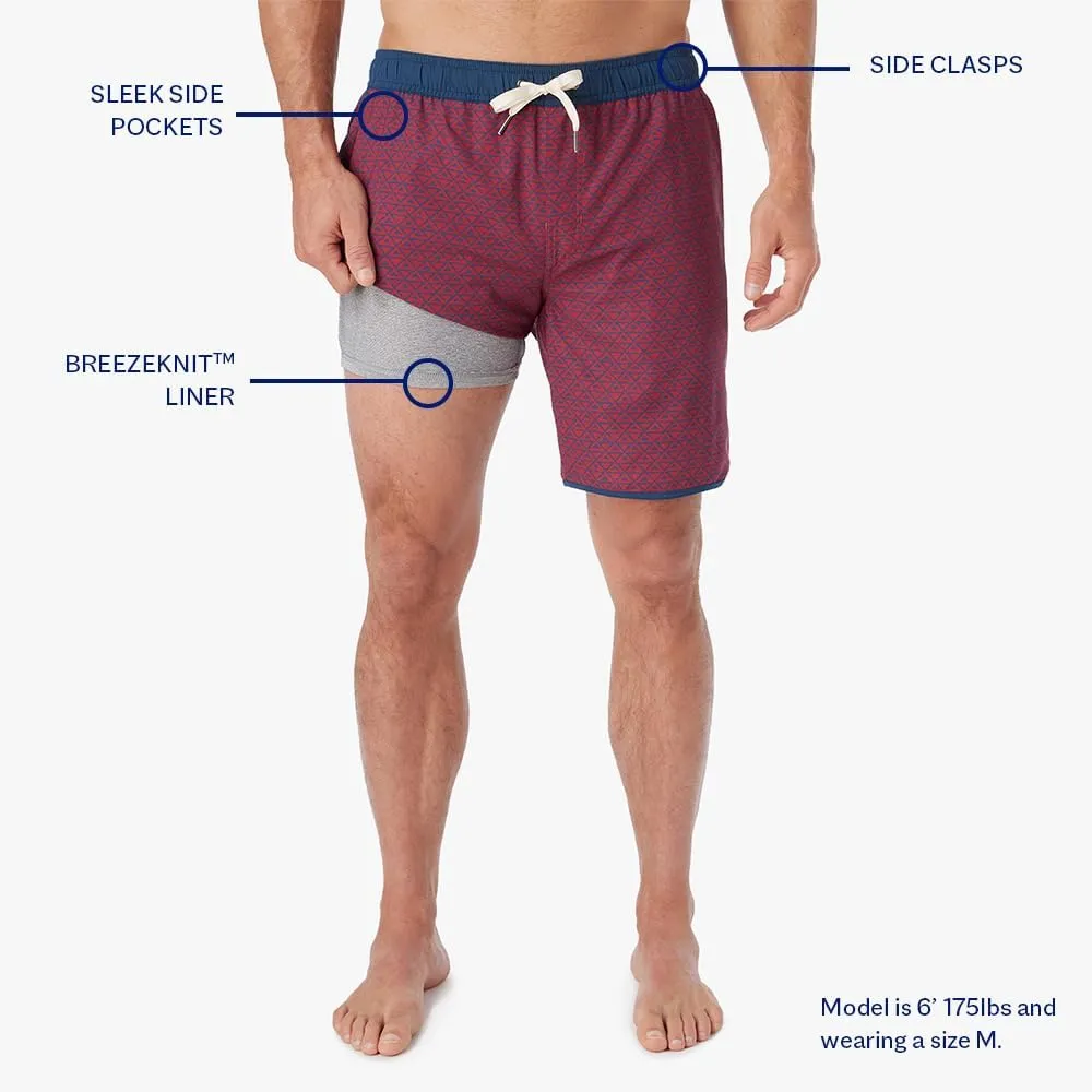 Fair Harbor The Anchor  Mens Swimsuits with BreezeKnit Liner, 8-inch Inseam  Anti- Chafe, Performance Swim Trunks