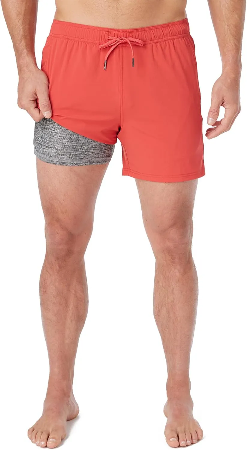 Fair Harbor The Bungalow Trunk  Men's Swim Suits with Liner, 5-inch Inseam  Anti-Chafe, Relaxed-fit Swim Trunks