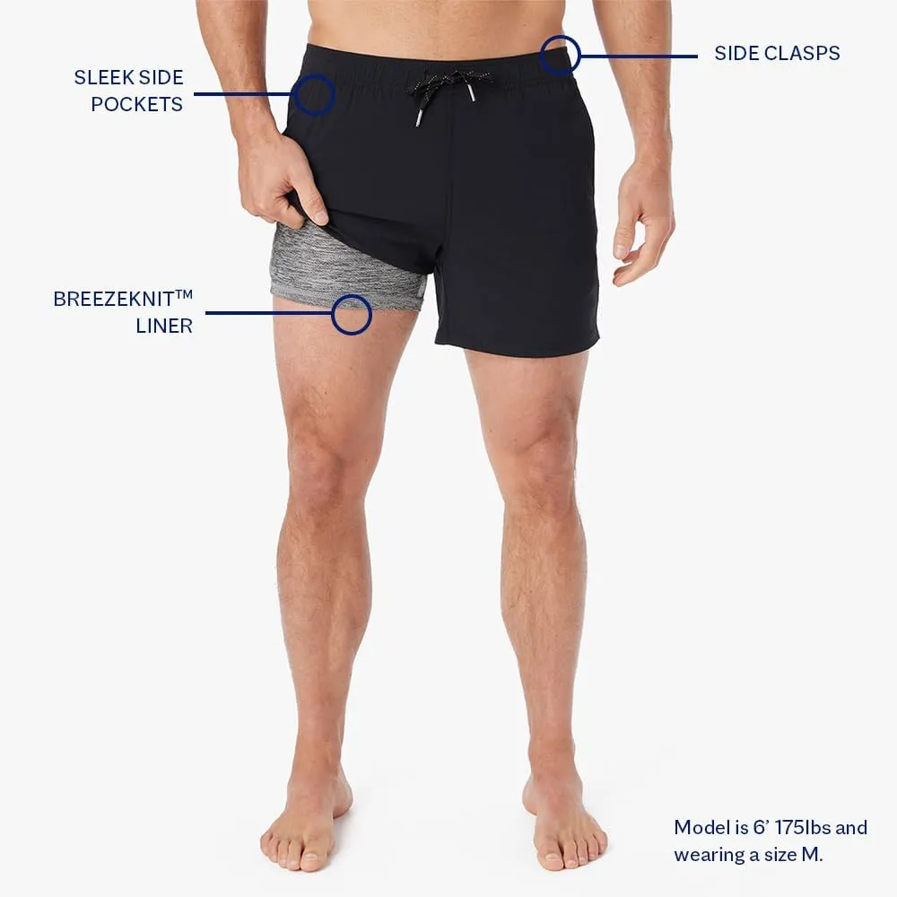 Fair Harbor The Bungalow Trunk  Men's Swim Suits with Liner, 5-inch Inseam  Anti-Chafe, Relaxed-fit Swim Trunks
