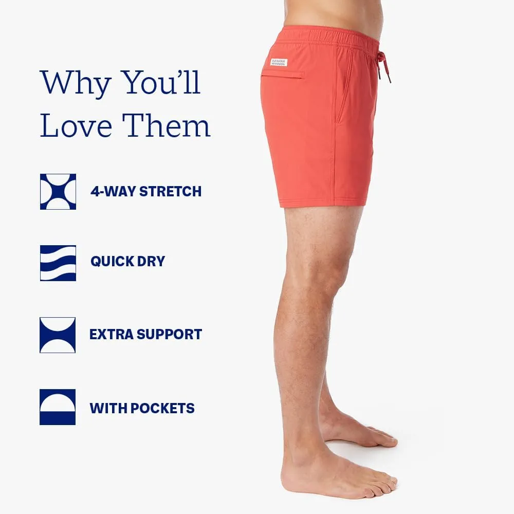 Fair Harbor The Bungalow Trunk  Men's Swim Suits with Liner, 5-inch Inseam  Anti-Chafe, Relaxed-fit Swim Trunks