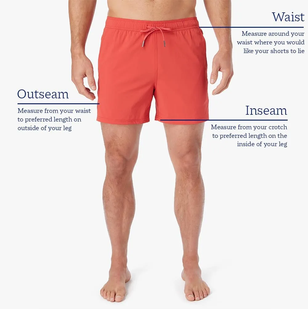Fair Harbor The Bungalow Trunk  Men's Swim Suits with Liner, 5-inch Inseam  Anti-Chafe, Relaxed-fit Swim Trunks